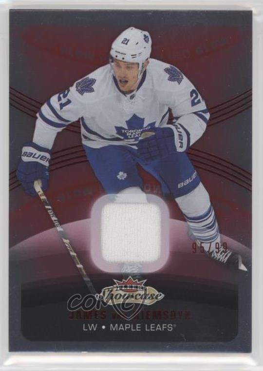 2015 Upper Deck Fleer Showcase Materials Red Glow 95/99 James van Riemsdyk 3ob