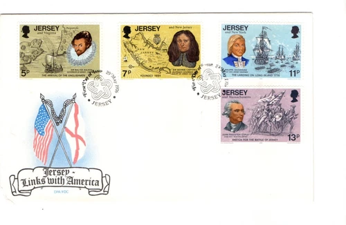 1976 JERSEY - LINKS WITH AMERICA FDC FROM COLLECTION K24