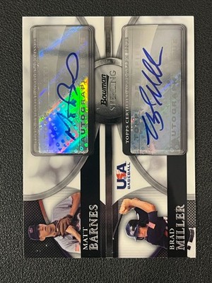 Matt Barnes Brad Miller 2010 Bowman Sterling Dual Auto BSDA-11