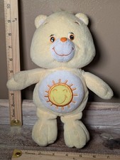 2006 Care Bears 8" Funshine Bear Plush Stuffed Toy Sunshine Yellow Bear