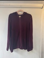 Burgund L.L. Bean 100% Kaschmir Full-Zip Hood...