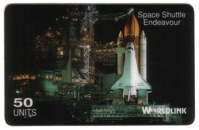 50u Nasa Raum Shuttle Endeavor On Launch Pad (Englische Reverse) Handy Karte