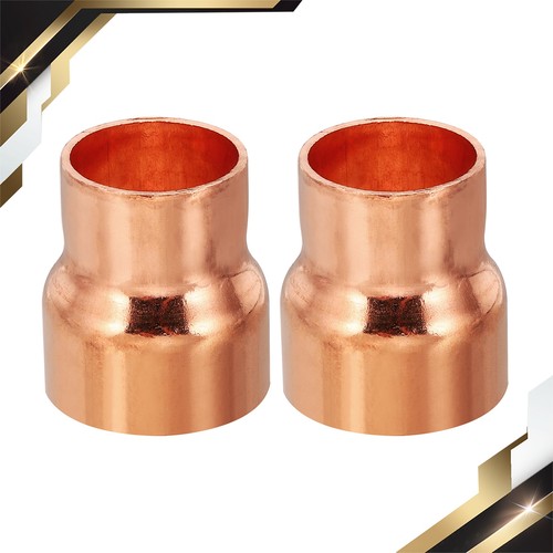 2Pack 1 1/4" to 1" ID Copper Reducer 99.9% Pure Copper Coupling Pressure Fitting