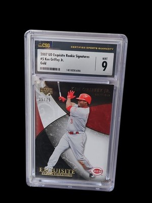 🔥CSG 9. 35/75 GOLD 2007 Exquisite  Rookie Signatures Ken Griffey Jr #5🔥