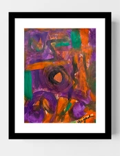 GUAJARDO Original Abstract Expressionism OZ 12X9 Paper Signed Art