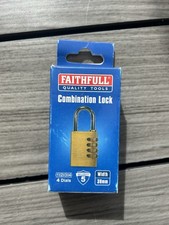 Image of Faithfull Brass Combination Padlock 38Mm FAIPLB38COM