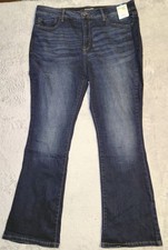 Terra  Sky Women's Plus Size High Rise Bootcut Stretch Jeans Dark Wash Size 16W
