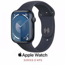 APPLE Watch Series 9 - 45 mm GPS Midnight Aluminium Body with Midnight Band