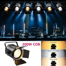 200W COB 2in1 Par Can Light DMX512 DJ Disco Party Stage Lighting with Barn Door
