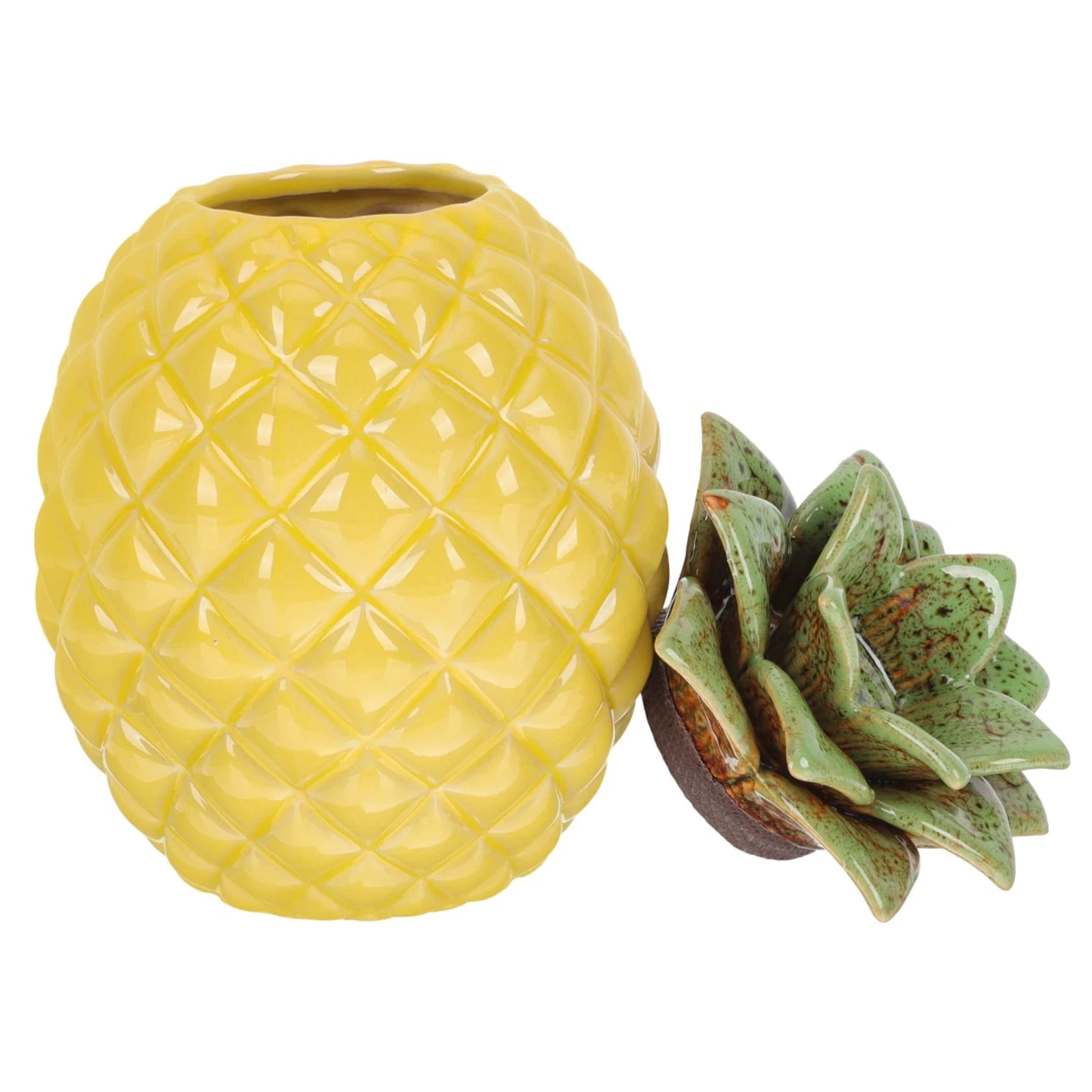 Pineapple Ceramic Tea Storage Jar with Airtight Lid - Cute Fruit Shaped Canis...