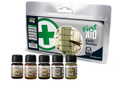 Mig Jimenez AMIG7447 First Aid Basic Washes Weathering Set