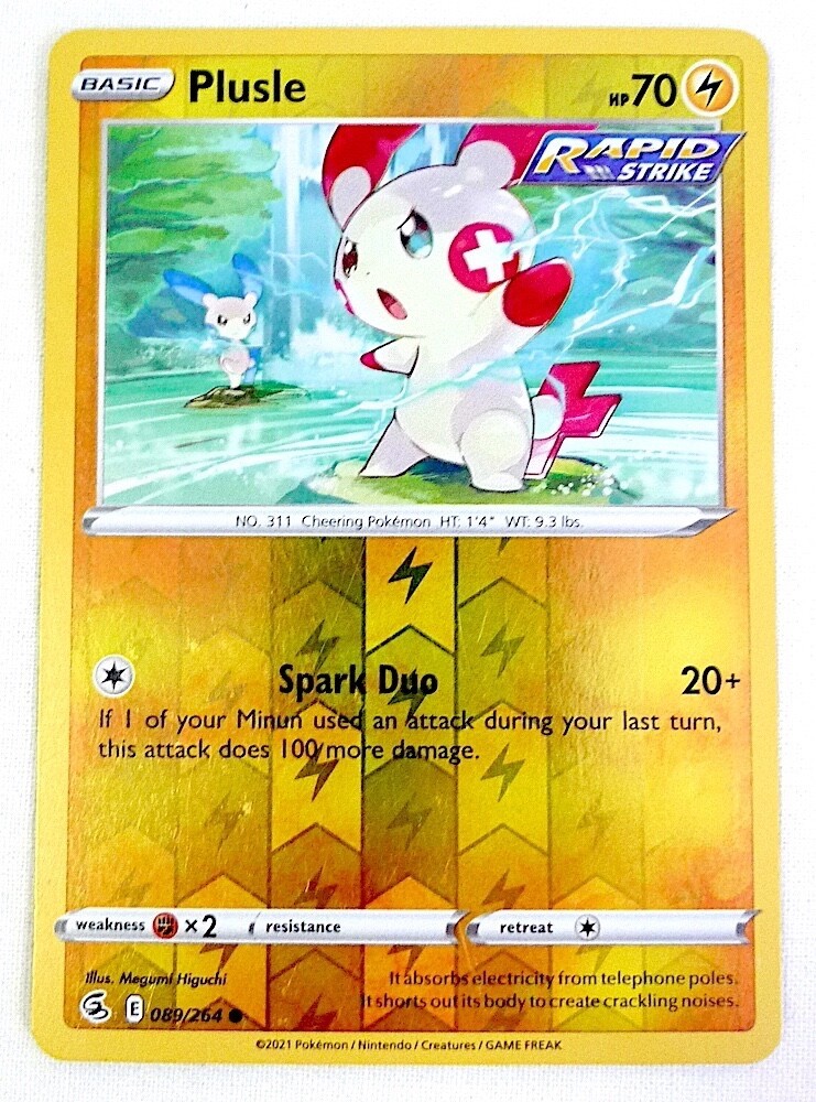 Pokemon -   Plusle - 089/264  - Reverse Holo - Fusion Strike - NM/M