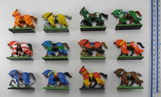 12 BRETONNIAN HORSES Plastic Knights of the Realm Army Warhammer 1990s 6