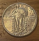 1928-d  standing Liberty quarter ,  AU / UNC