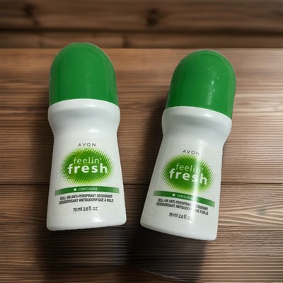 Avon Feeling Fresh Original Roll-On Antiperspirant Deodorant 2.6 fl.oz,Lot of 2