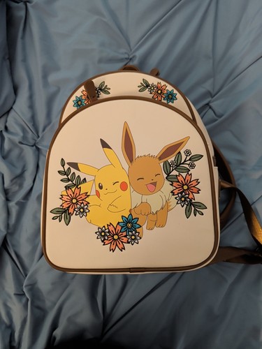 Loungefly Pokémon Pikachu & Eevee Floral Mini Backpack NWT