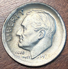 HUGE EARLY 1973 Broad Struck Error Dime UNC Details SIZE OF PENNY MONSTER ERROR