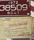 VINTAGE NAUTICAL MICHIGAN BOAT LICENSE PLATES 1972 70903 yacht, Richard Austin ￼ — photo 4