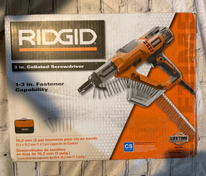 RIDGID R6791 3 in. Drywall and Deck Collated Corded Screwdriver NWT open box?