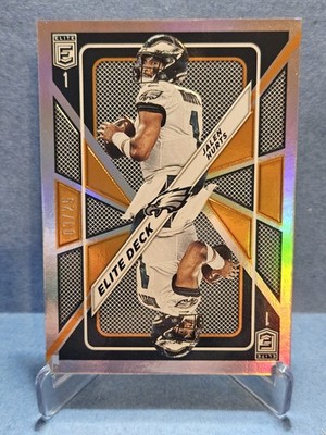 Jalen Hurts 2023 Donruss Elite Deck Orange /25 #ED-6 Philadelphia Eagles