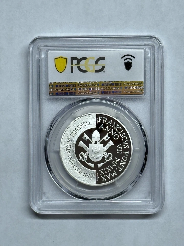 2019-R £10 Vatican Silver Proof  "52nd World Peace Day" PCGS PR70 DCAM - Image 2 of 2