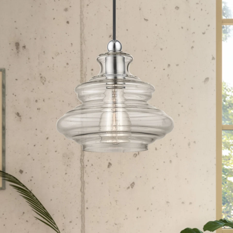 Livex Lighting 52831 Everett 9"W Mini Pendant - Chrome - Image 4 of 4