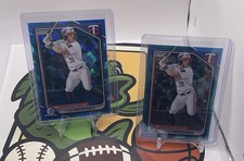 LUKE KEASCHALL LOT OF 2 2024 Bowman Chrome Draft - SAPPHIRE  SKY BLUE CHROME