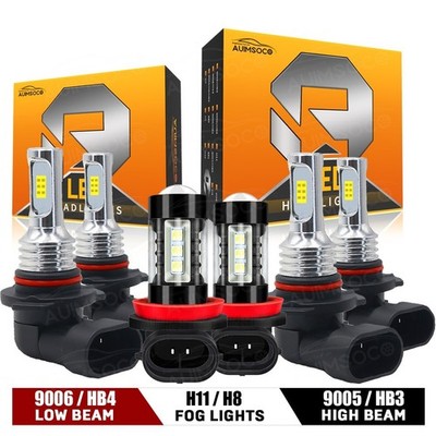 For 2009-2010 Pontiac Vibe Combo Upgrade LED Headlights + Fog Light Bulbs 10000K
