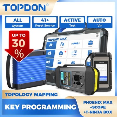 TOPDON Phoenix Max + Oscilloscope + T-Ninja Box All-in-One Key Programming Tool