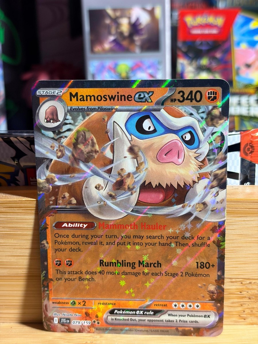 MAMOSWINE EX 079/159 Journey Together DOUBLE RARE Holo Pokemon TCG
