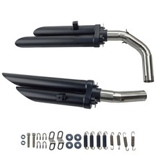 For Yamaha YZF R1 2009-2014 Exhaust System Dual Exit Mid Pipe Black Mufflers