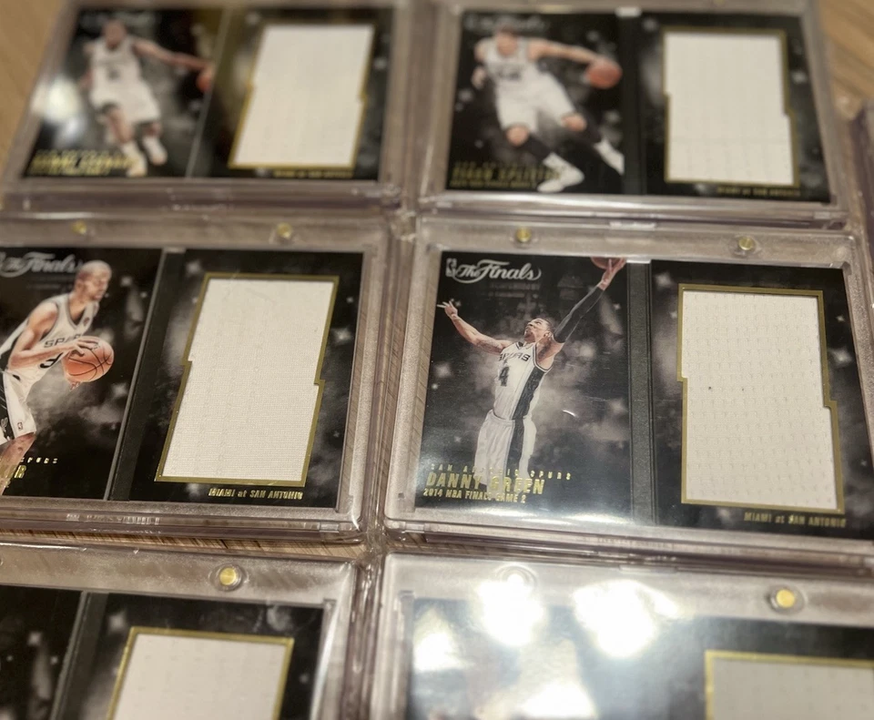 Panini Preferred 2014 NBA FINALS GAME WORN Used Jersey SPURS Complete TEAM SET - Image 4 of 4