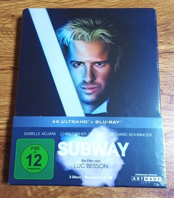 SUBWAY MIT CHRISTOPHER LAMBERT 4K BLU RAY + BLU RAY LIMITIERTE STEELBOOK NEU OVP