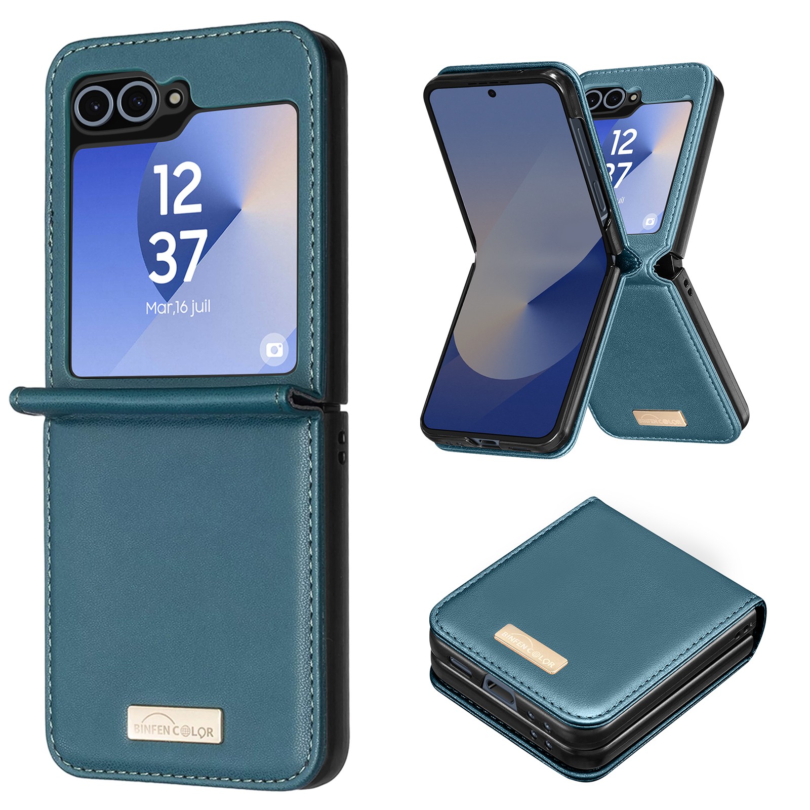 Coque simili cuir Galaxy Z Flip6 idéale pour un usage quotidien