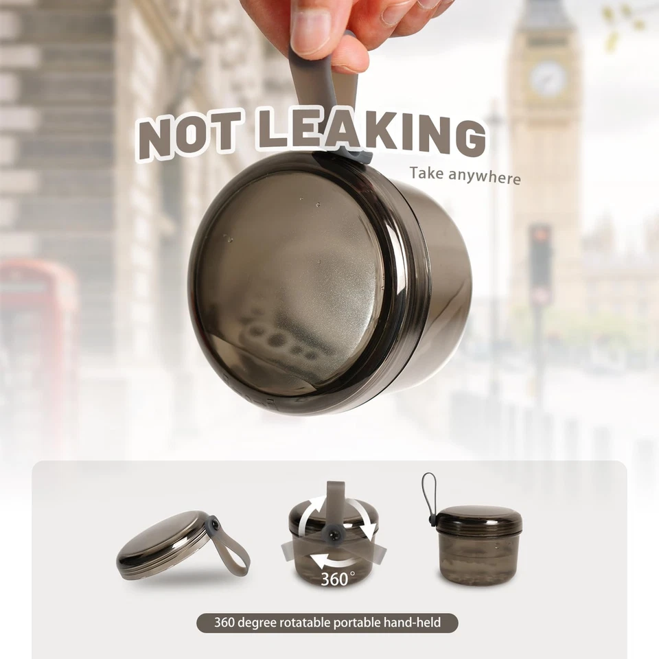 2023 Large Denture Bath Cup, No Leak Denture Case, Grey - Image 3 of 4