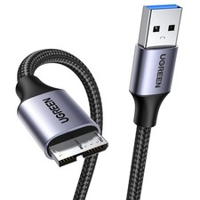 UGREEN Micro USB 3.0 Cable, USB 3.0 A to Micro B Cord Nylon Braided External Har