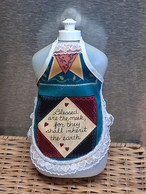 Easter ''Blessed Are The Meek'' Large Dish Soap Bottle Apron