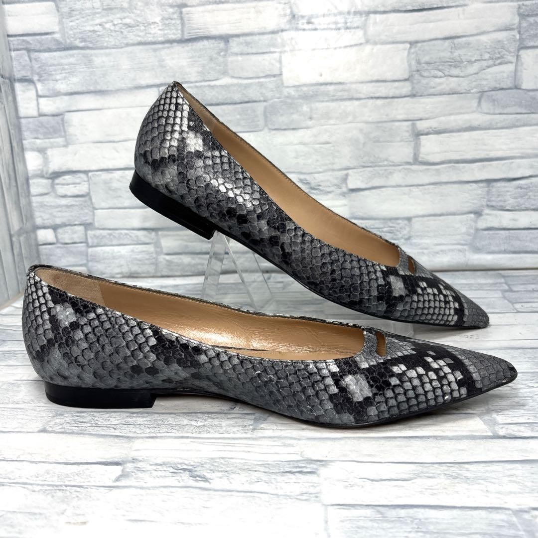 PELLICO Anelli Python flat shoes gray 23cm - image 7