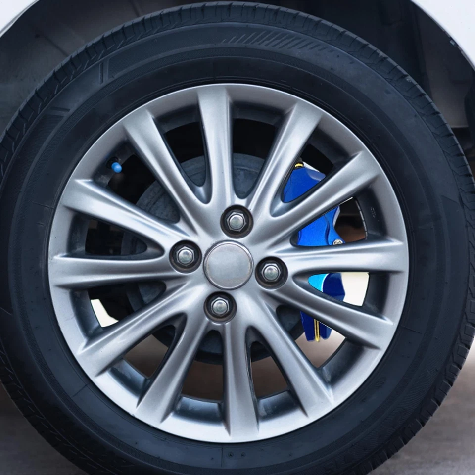 1 par de cubiertas protectoras de pinza de freno de disco de coche 3D opciones de 4 colores izquierda y derecha Foto 4 de 4