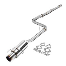 Fit 97-01 Prelude H22 Bb5bb9 Steel Steel Catback Exhaust Muffler 4 Burnt Tip Fit 97-01 Prelude H22 Bb5bb9 Steel Steel Catback Exhaust Muffler 4 Burnt Tip