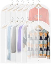 Clear Garment Bags for Hanging Clothes 12 Packs Suit Bags for Closet Storage ...