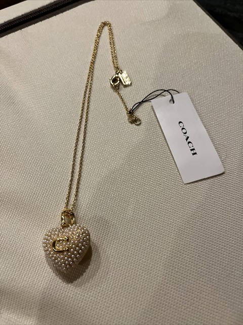 Heart Locket Pendant Gold Necklace 16 