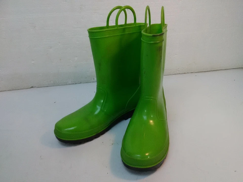 T142 Joe Boxer Rain Boots Green size 4 - Imagem 2 de 4
