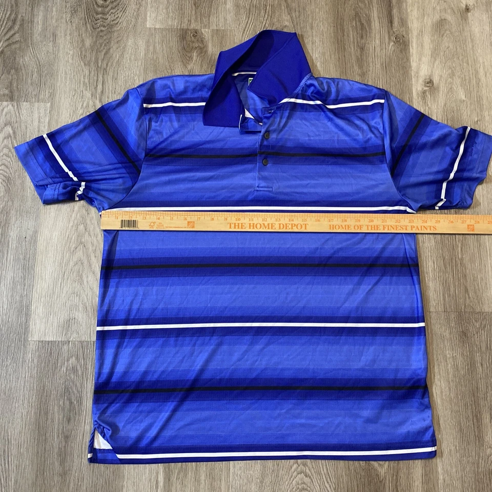 Polo de golf Ben Hogan Performance para hombre azul talla XL a rayas manga corta Foto 4 de 4
