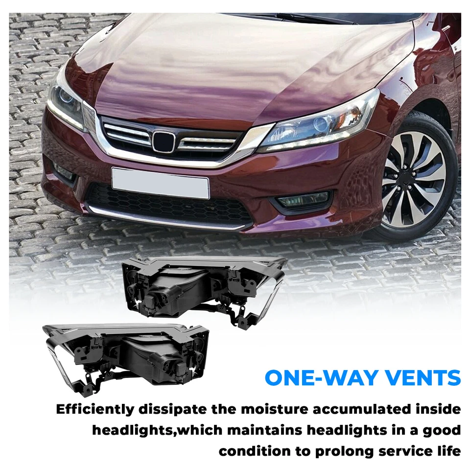 适合 2013 2014 年 2015 年本田雅阁轿车烟雾前保险杠雾灯带灯泡 — 第 4/4 张图片