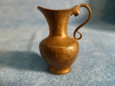 Mexican Hammered Copper Pitcher vintage Doll House Miniature