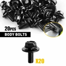 Stainless Steel Fender Body Bolts Screws Fastener M6-1.0x 16mm-10mm Washer EXC