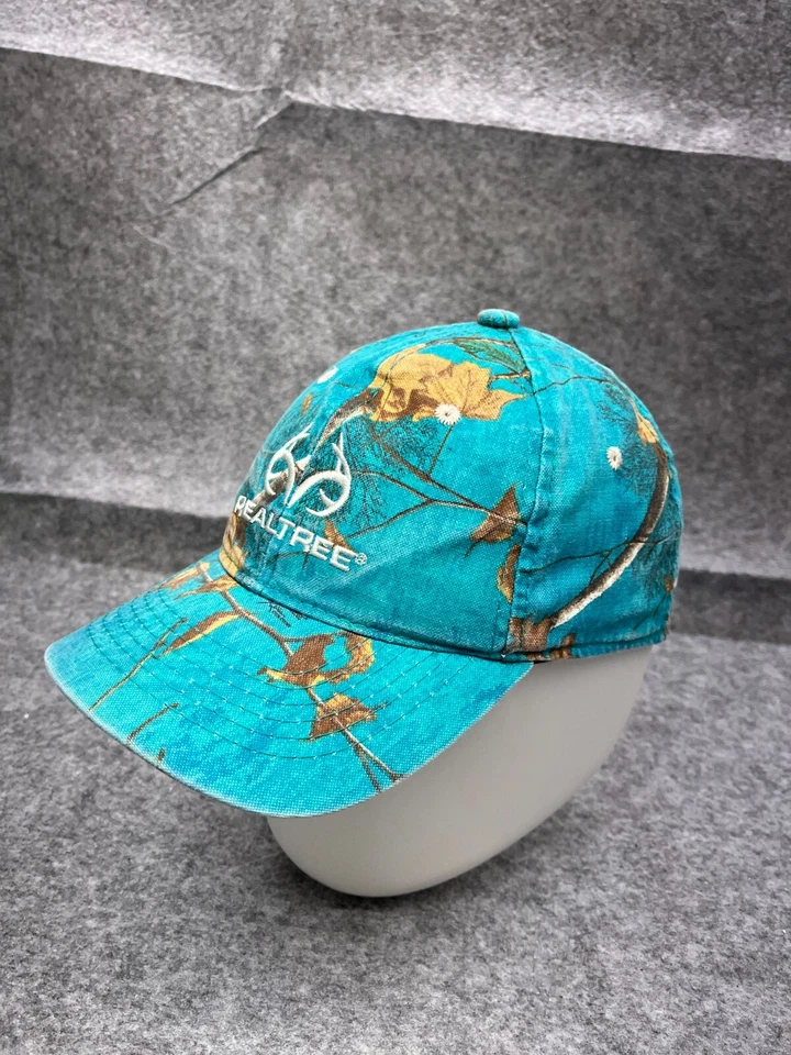 Realtree 帽子 背带 成人 均码 蓝色迷彩 100% 棉 露营狩猎 — 第 4/4 张图片