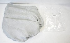 Round Premium Faux Burlap Polyester Tablecloth 120" Silver Woven Silver