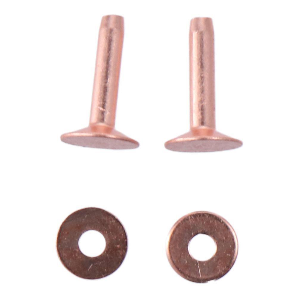 Size 12 Burrs Washers Rose Red Leather Rivets Copper Rivets DIY Craft